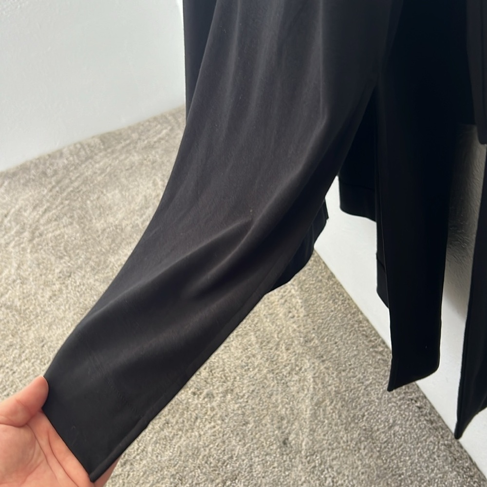Vince Midi Dress in Black Belted Pima Cotton - Picture 9 of 11